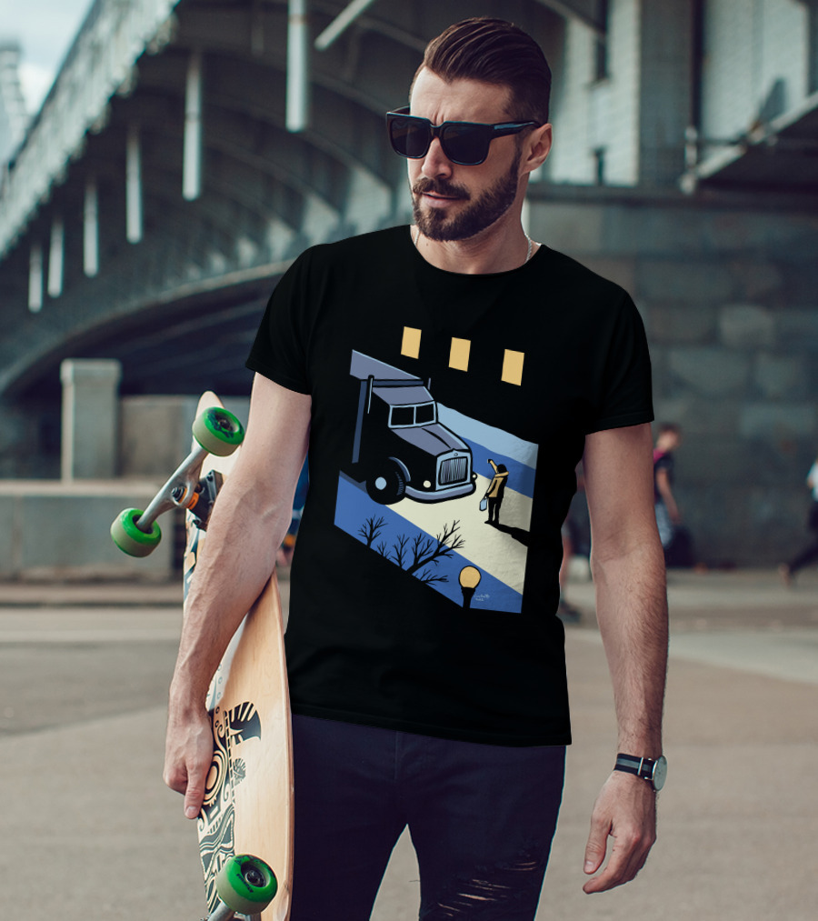 Marika Morris Stand Up Thumbs Down Colin White Truck Night Scene T-Shirt