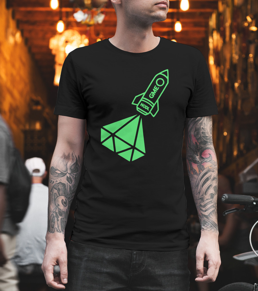 GME HODL Rocket To The Moon St. Patrick's Day Green T-Shirt