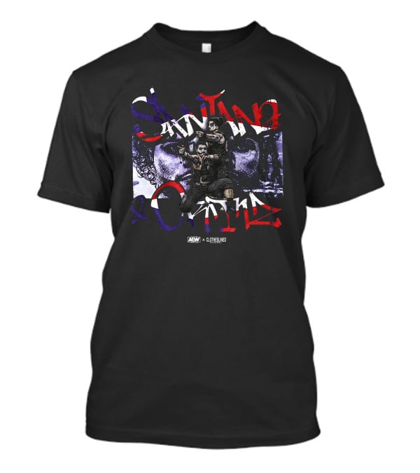 Santana And Ortiz Proud And Powerful AEW Clotheslined Collaboration T-Shirt