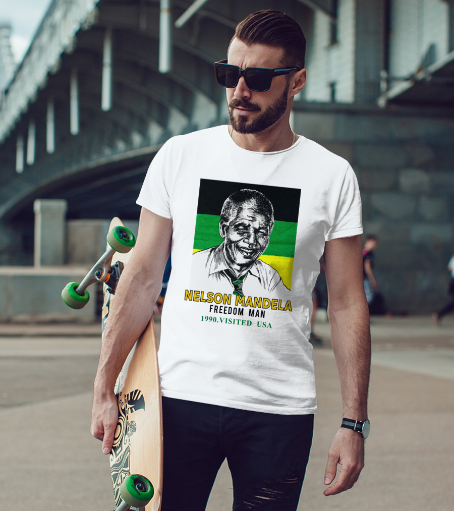 Jointcustodydc Nelson Mandela Freedom Man 1990 Visited USA T-Shirt