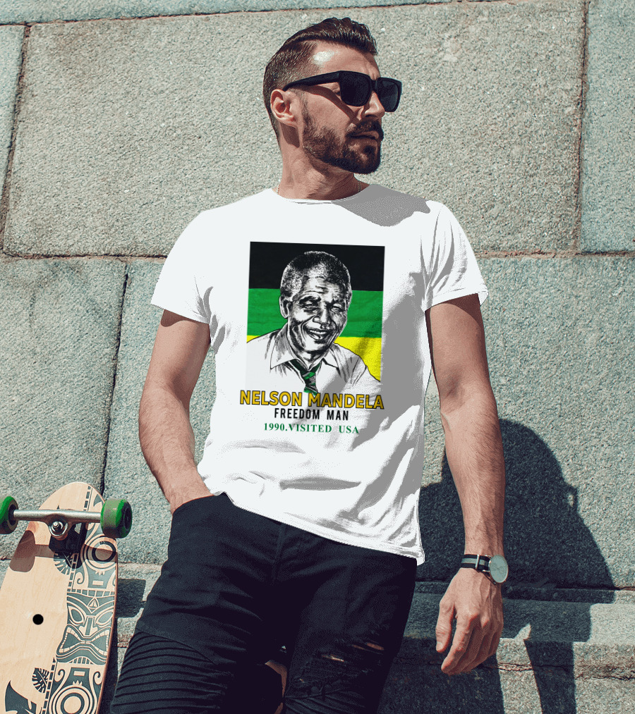 Jointcustodydc Nelson Mandela Freedom Man 1990 Visited USA T-Shirt