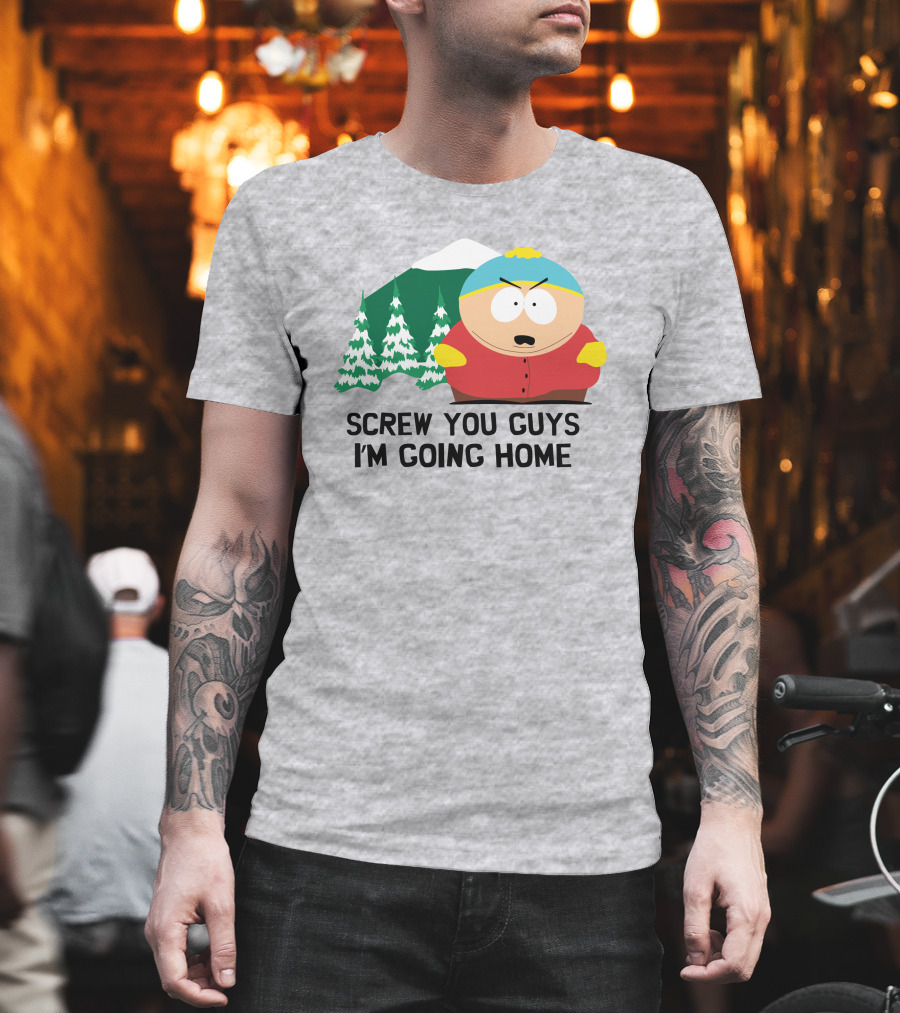 South Park Screw You Guys I'm Going Home Cartman Mountains Scene T-Shirt