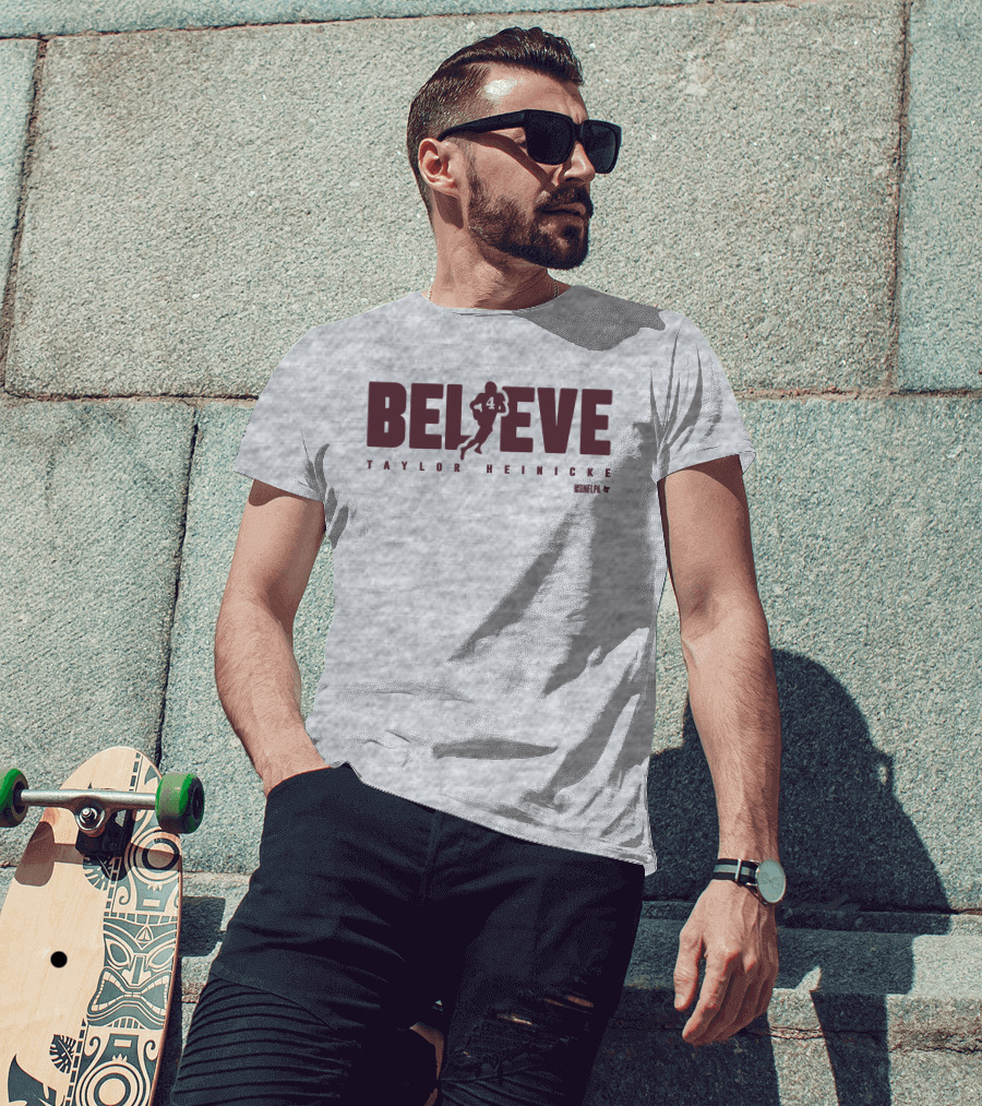 Believe Taylor Heinicke 4 NFLPA T-Shirt
