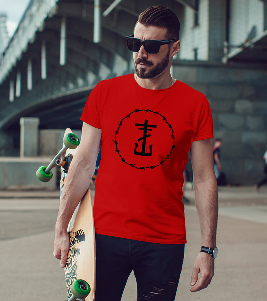 Kings Road Merch Barbed Wire Anchor Symbol In Circle T-Shirt