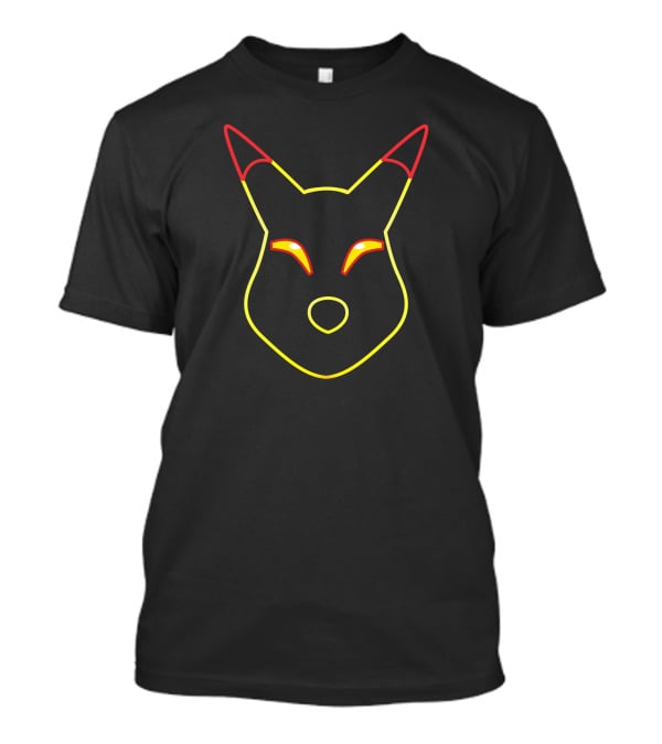 Merch Land Keaton Mask Neon Fox Outline Austin John Plays T-Shirt