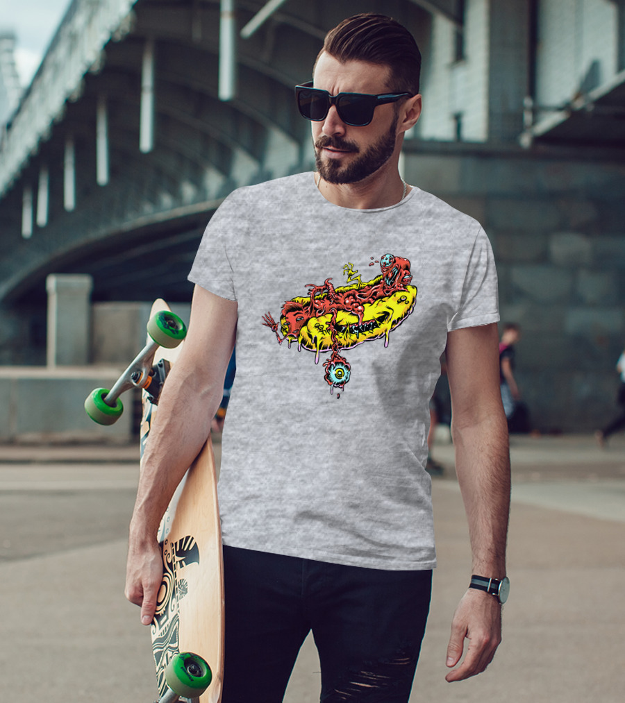 Drew Gooden Merch Hot Dog Surreal Monster Melt Dripping Eyeball T-Shirt