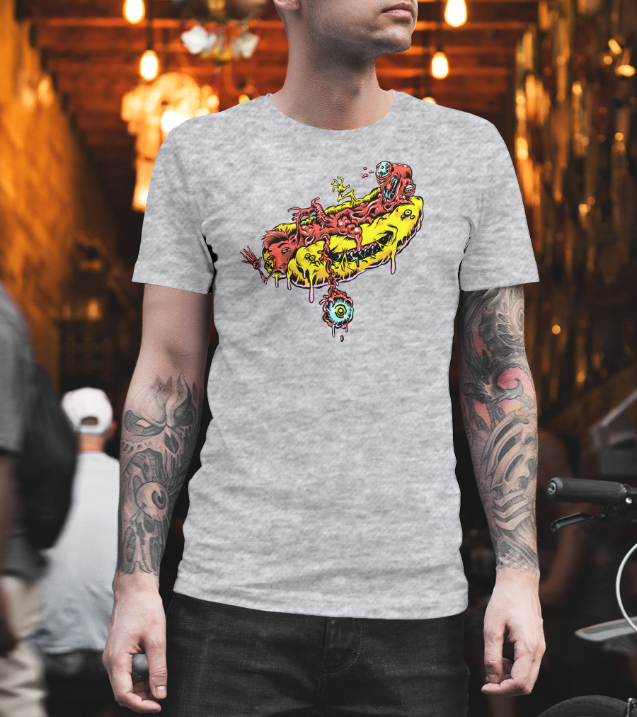 Drew Gooden Merch Hot Dog Surreal Monster Melt Dripping Eyeball T-Shirt