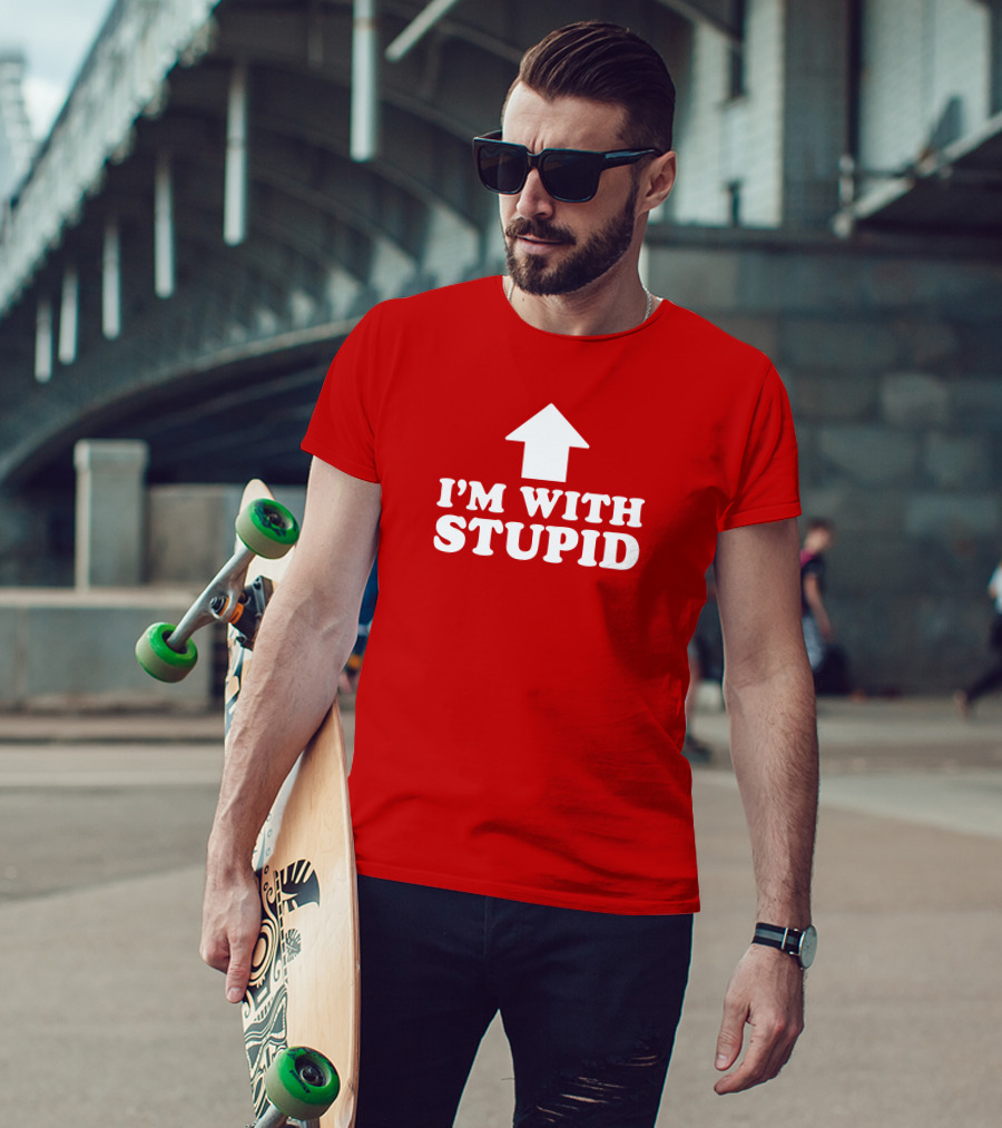 Vlog Creations Merch I'm With Stupid Arrow T-Shirt