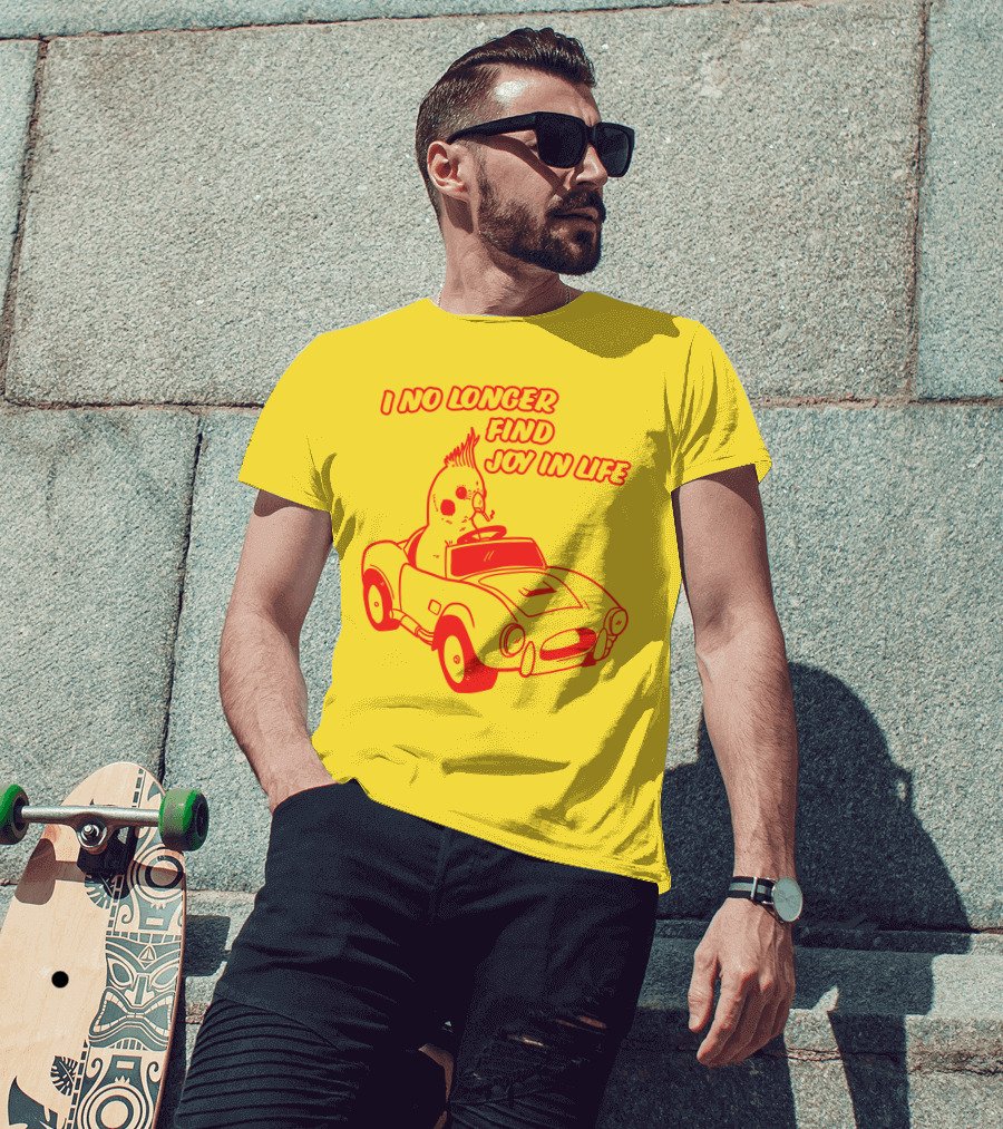 Rory Blank Store I No Longer Find Joy In Life Driving Bird T-Shirt
