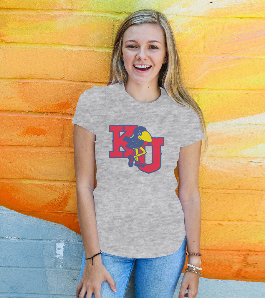 KU Homefield Vintage Long Leg Jayhawk T-Shirt