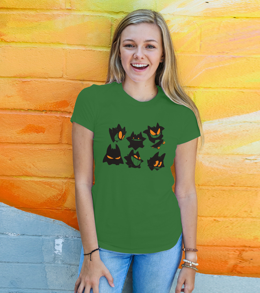 More Gengars 3Buddy And SNC Ghostly Faces Duo Skateboarding Collection T-Shirt