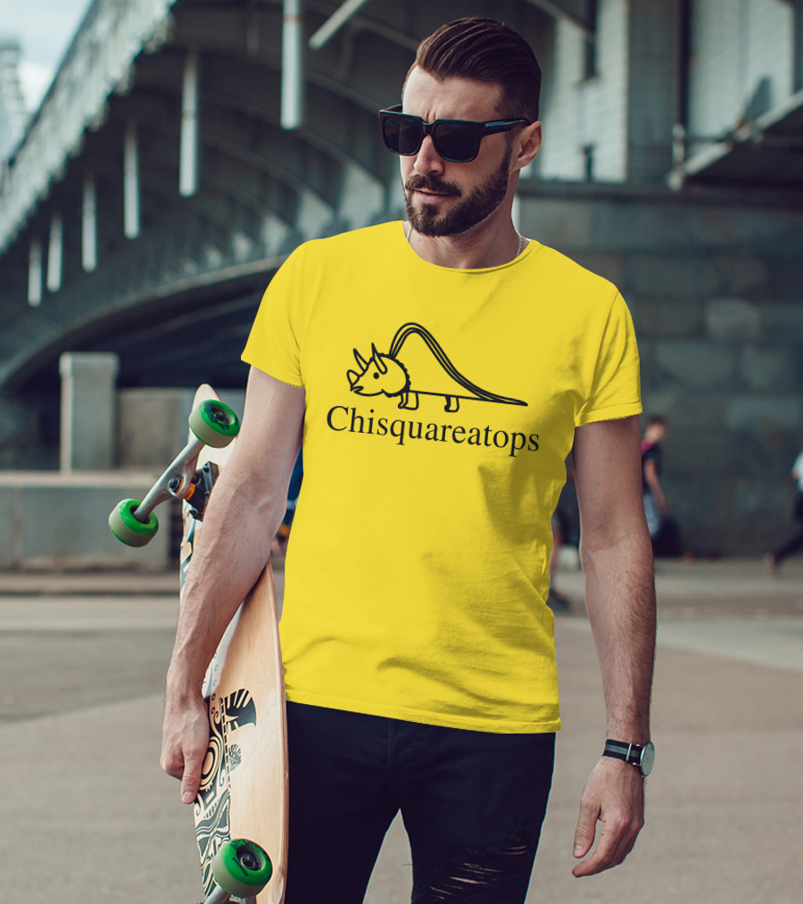 Kristen Fouss Cricut Chisquareatops Dinosaur T-Shirt