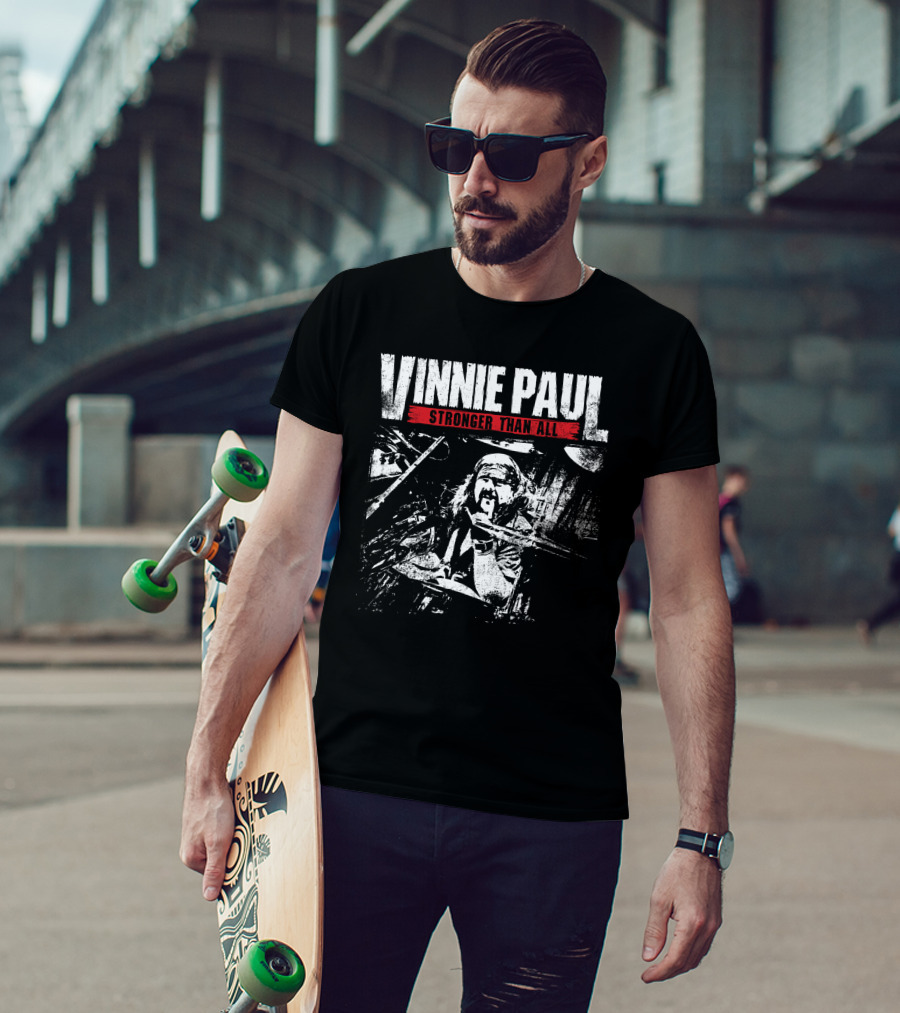 Vinnie Paul Stronger Than All Vintage Drumming T-Shirt