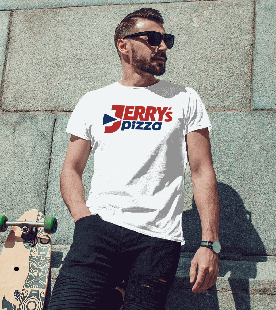 Eric D Jerrys Pizza Logo Design Jerrys Pizza T-Shirt
