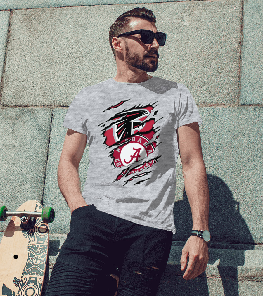 Alabama Crimson Tide And Atlanta Falcons Fan T-Shirt