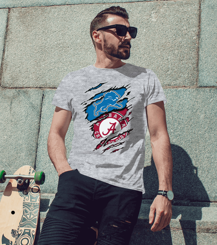 Detroit Lions Alabama Crimson Tide T-Shirt