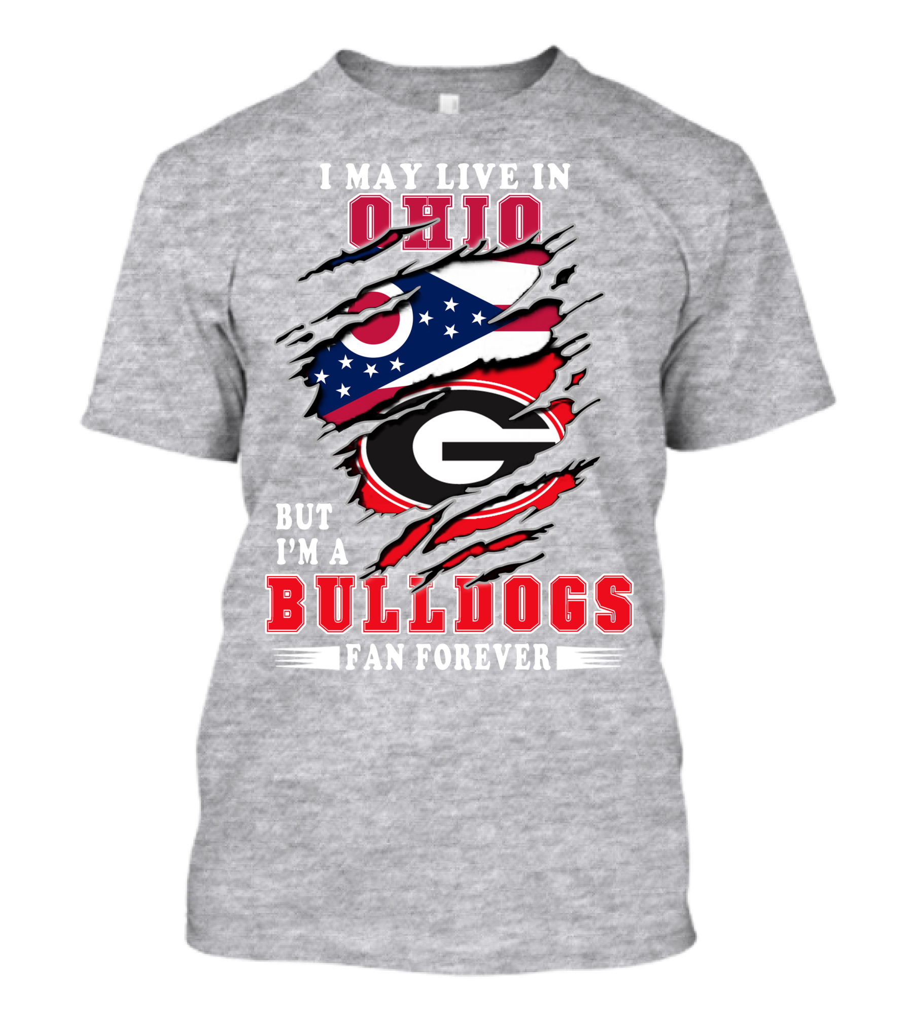 Ohio Georgia Bulldogs Fan Forever T-Shirt