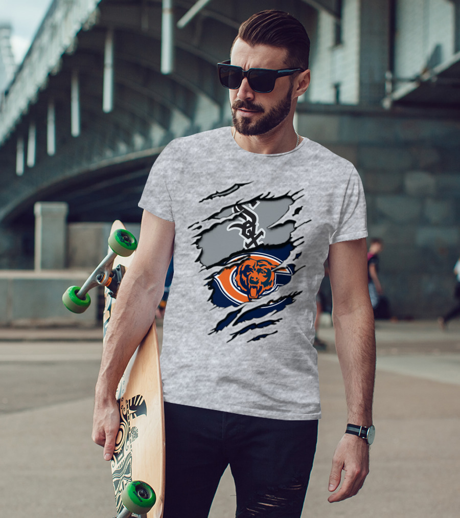 Chicago Bears Whitesox Tear-Through T-Shirt