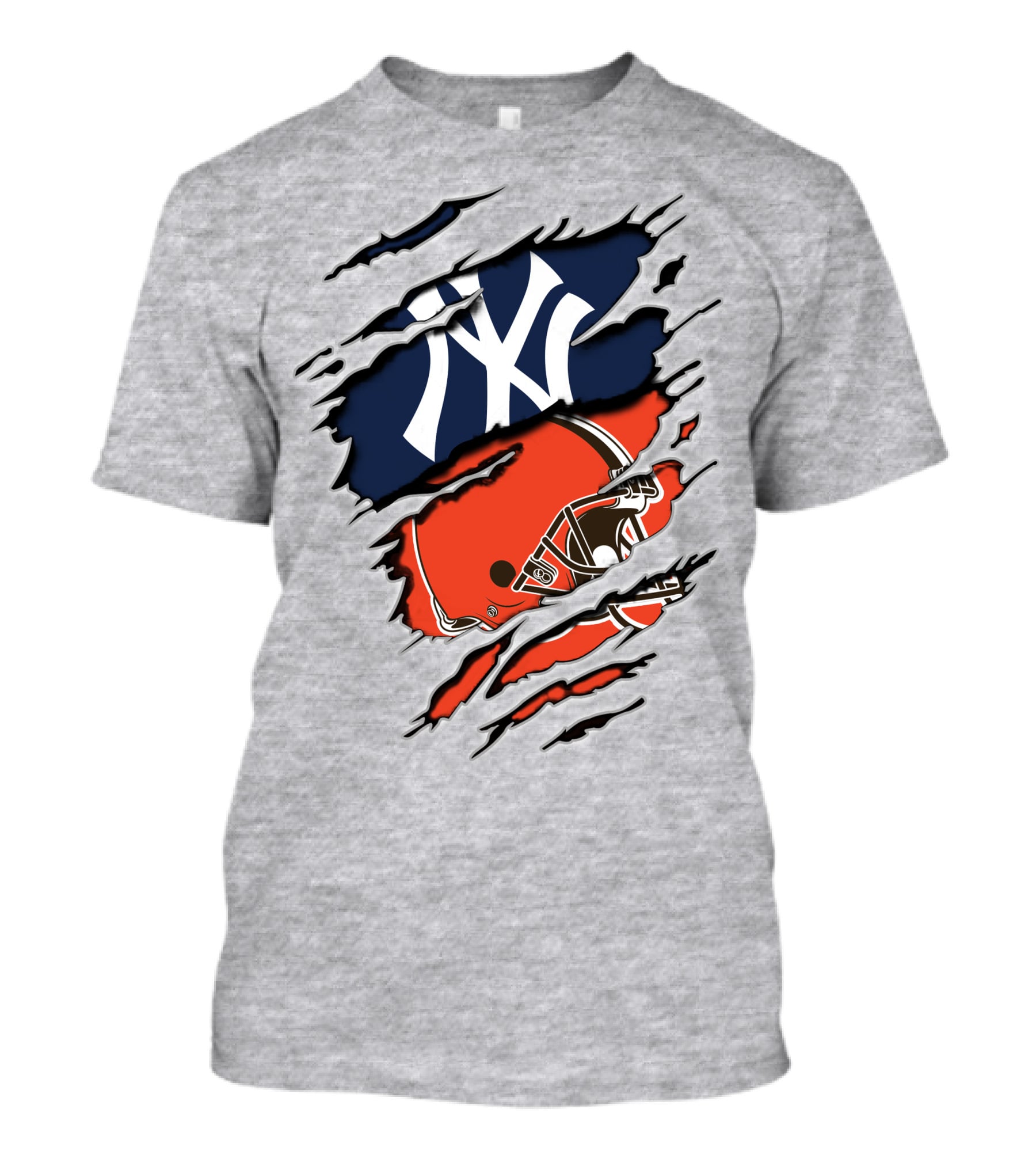 New York Yankees Cleveland Browns Fusion T-Shirt