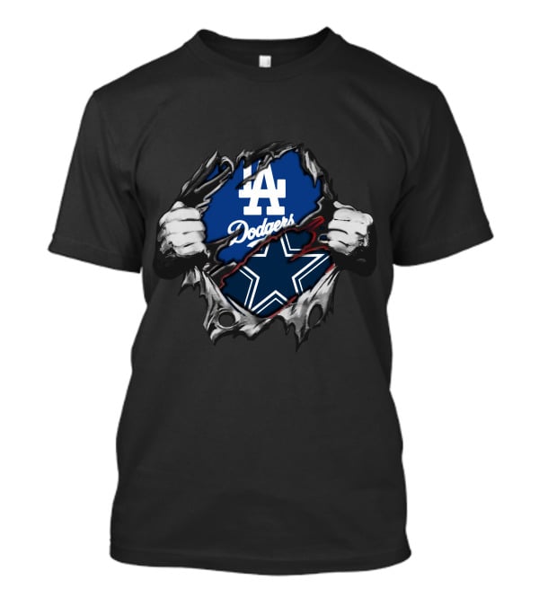 Cowboys La Dodgers Logo Mashup T-Shirt