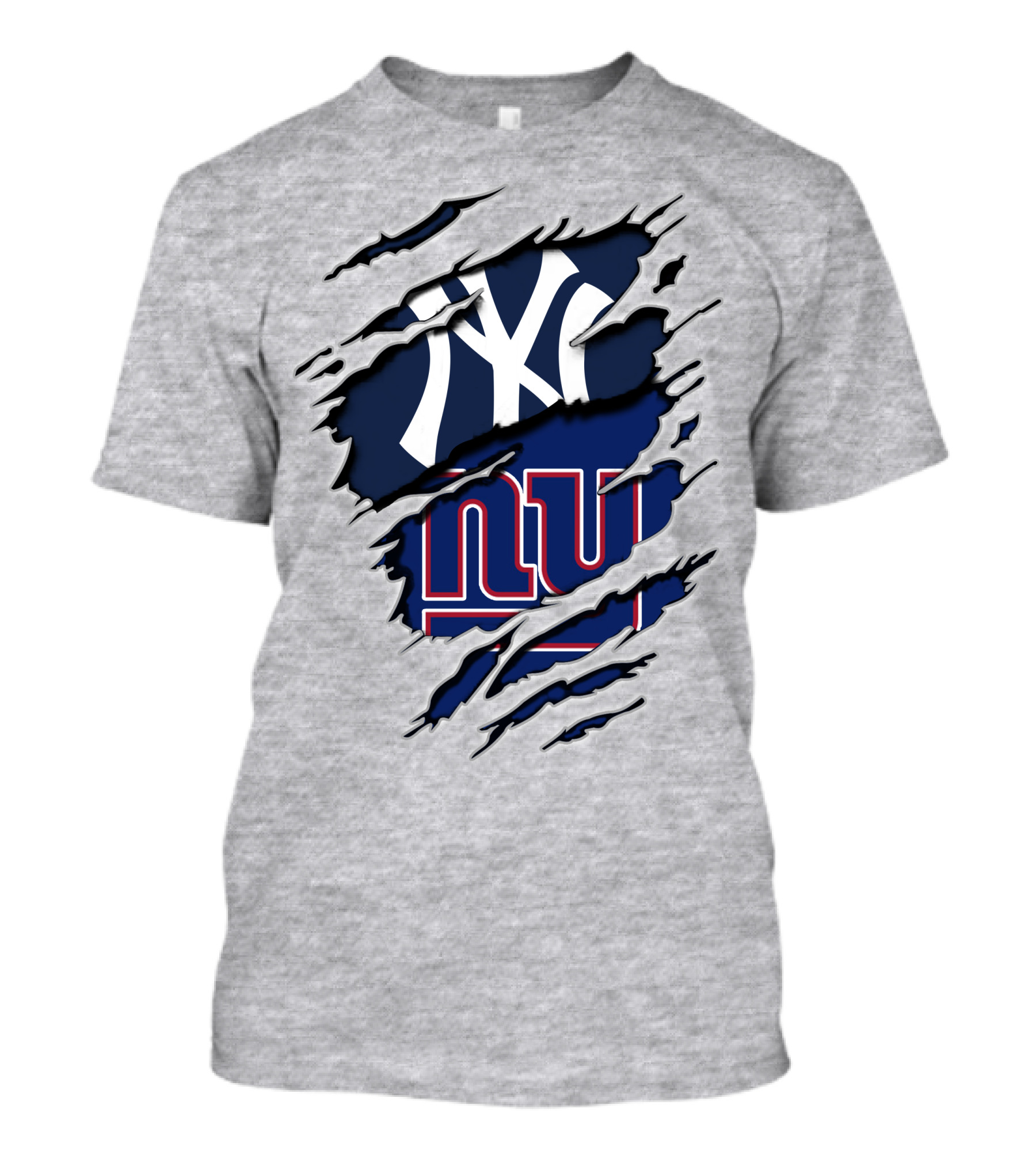 New York Yankees Ny Giants Ripped T-Shirt
