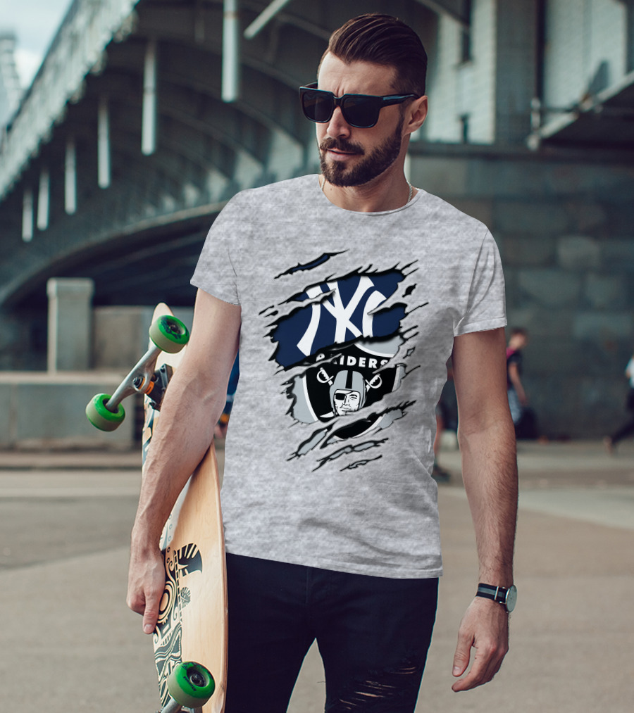 Raiders Yankees Ny Crossover T-Shirt