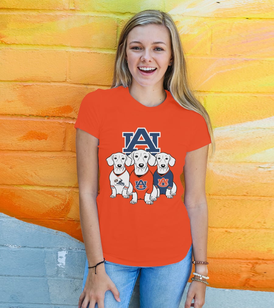 Auburn University Bulldogs Orange And Blue T-Shirt
