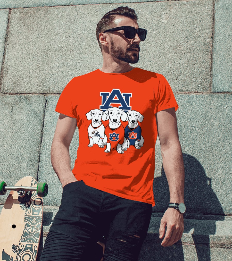 Auburn University Bulldogs Orange And Blue T-Shirt