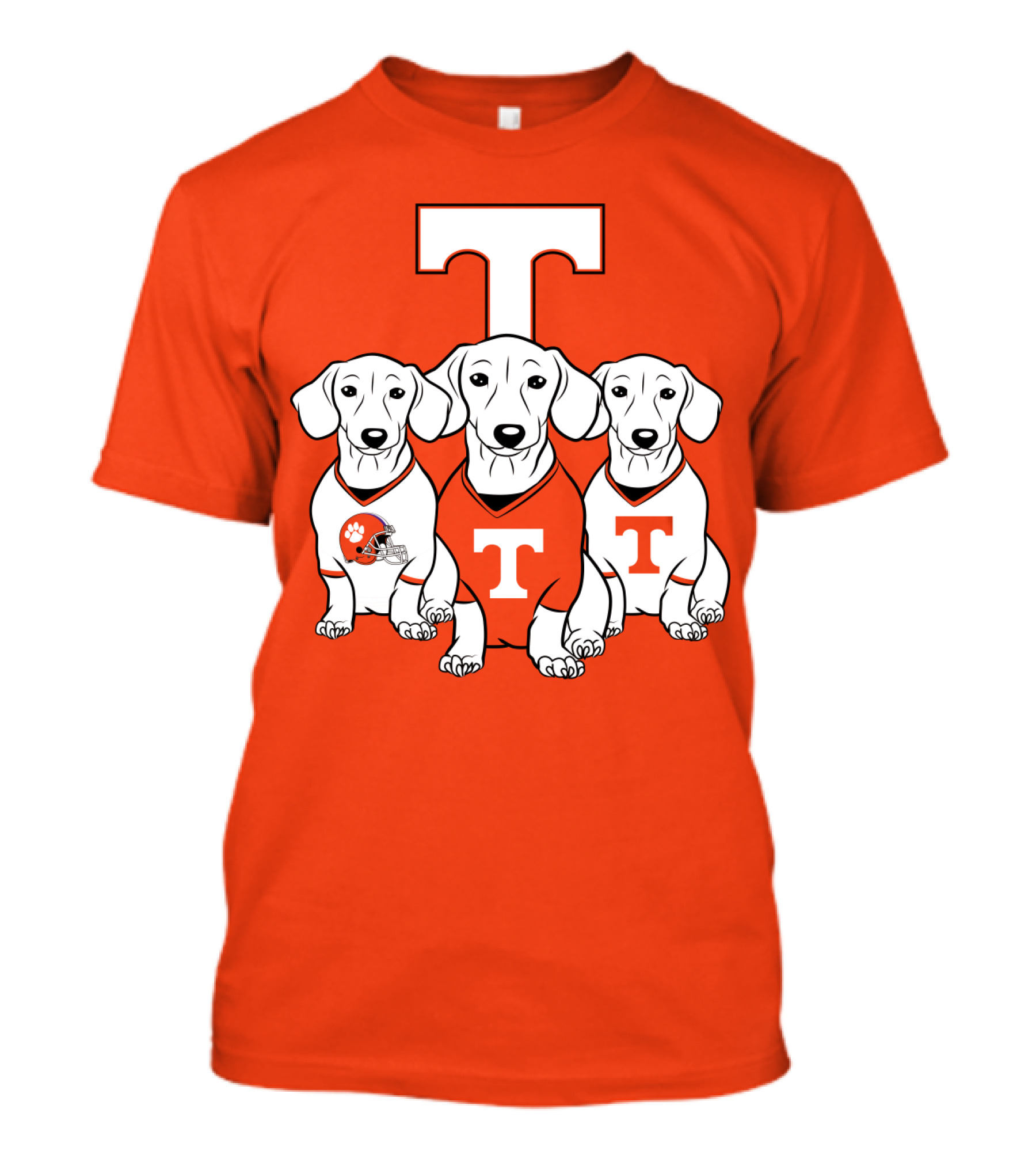 Clemson Tennessee Dog Trio T-Shirt