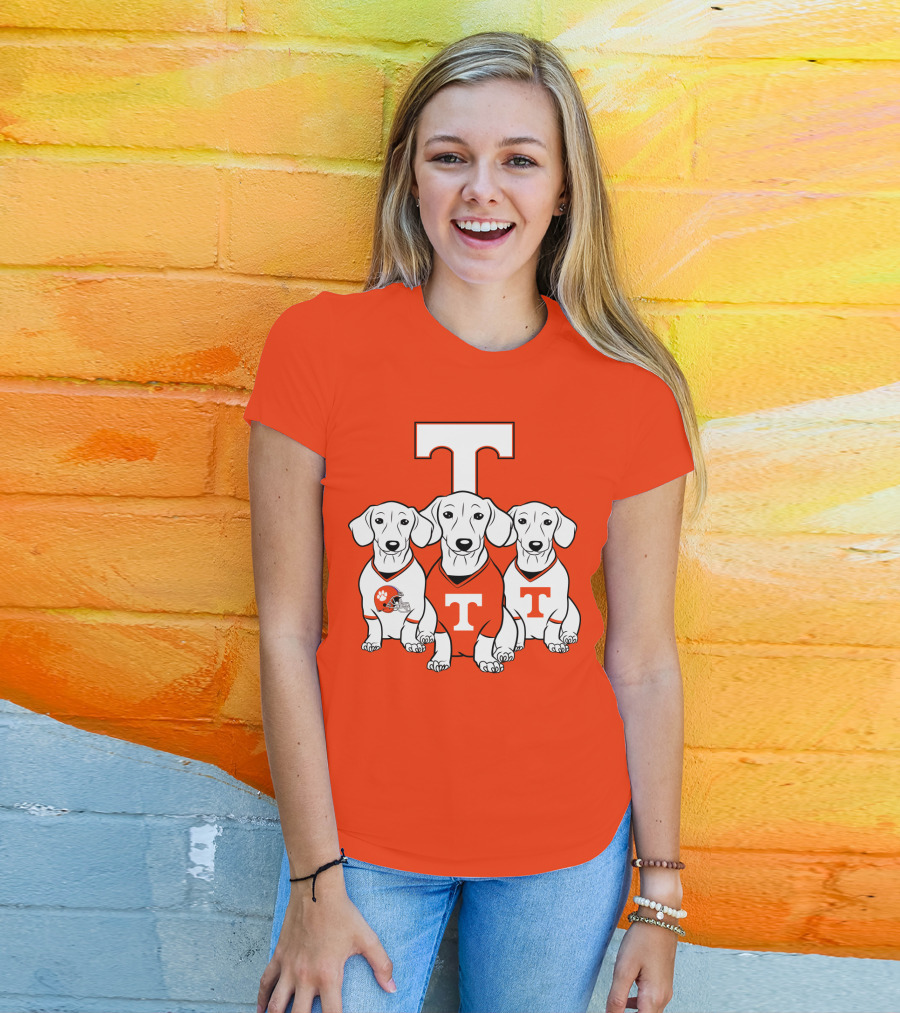 Clemson Tennessee Dog Trio T-Shirt