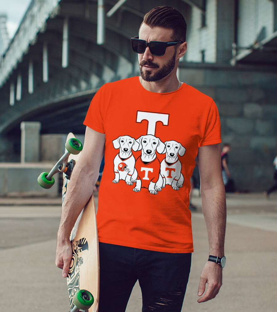 Clemson Tennessee Dog Trio T-Shirt