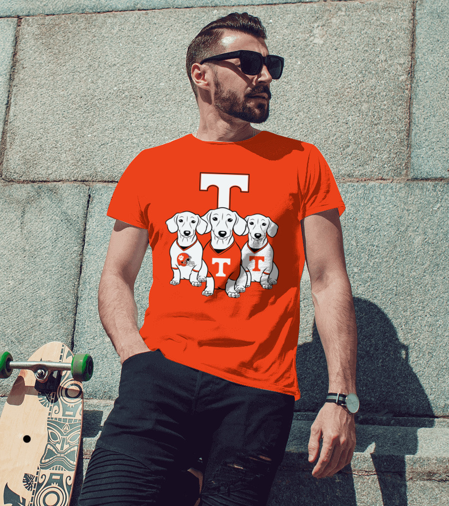 Clemson Tennessee Dog Trio T-Shirt