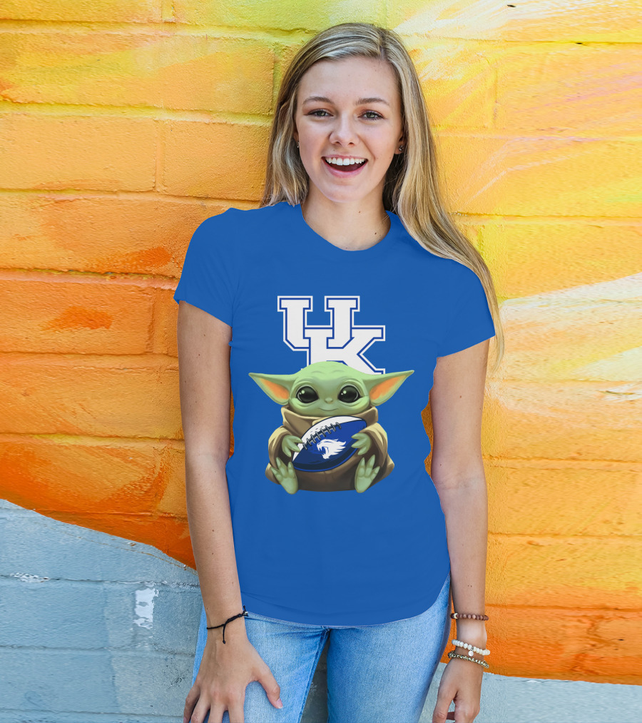 Baby Yoda UK Wildcats Football Fan T-Shirt