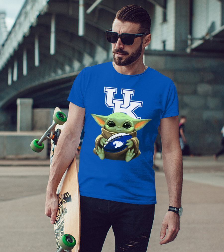 Baby Yoda UK Wildcats Football Fan T-Shirt