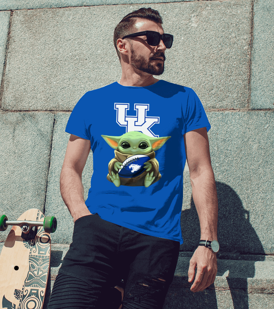 Baby Yoda UK Wildcats Football Fan T-Shirt