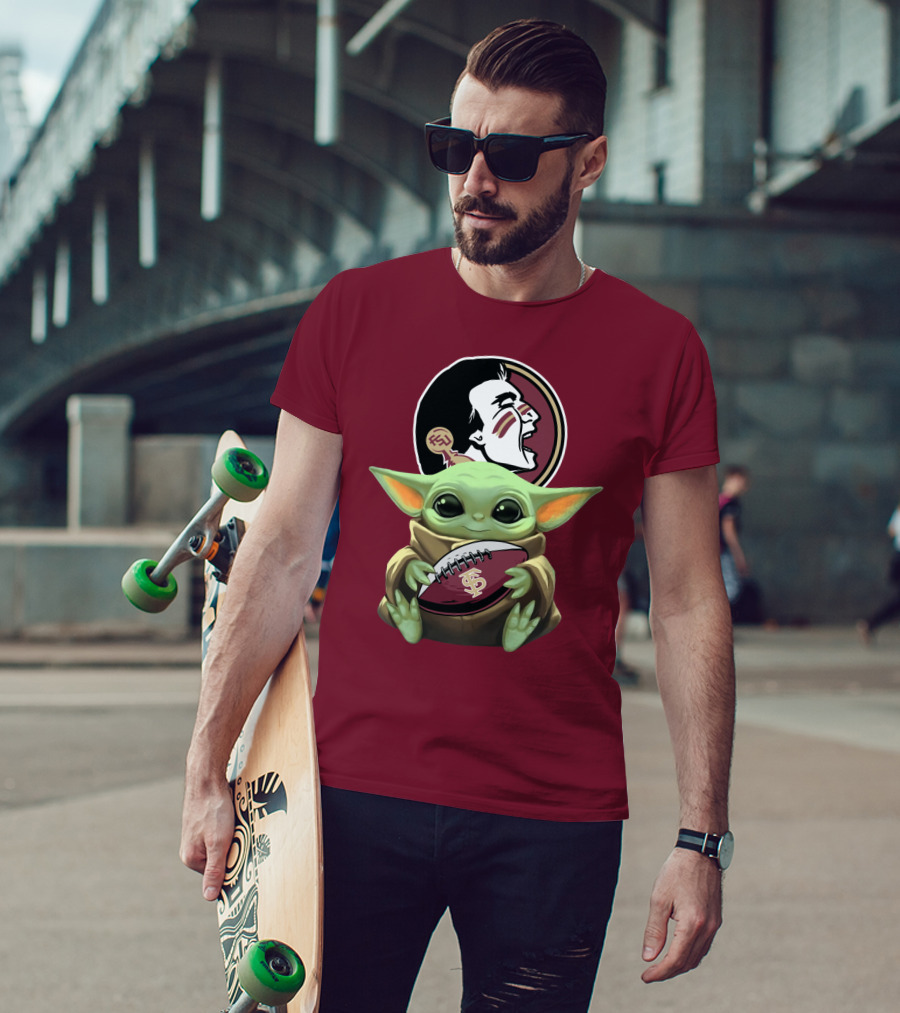 Baby Yoda Seminoles Football FSU T-Shirt