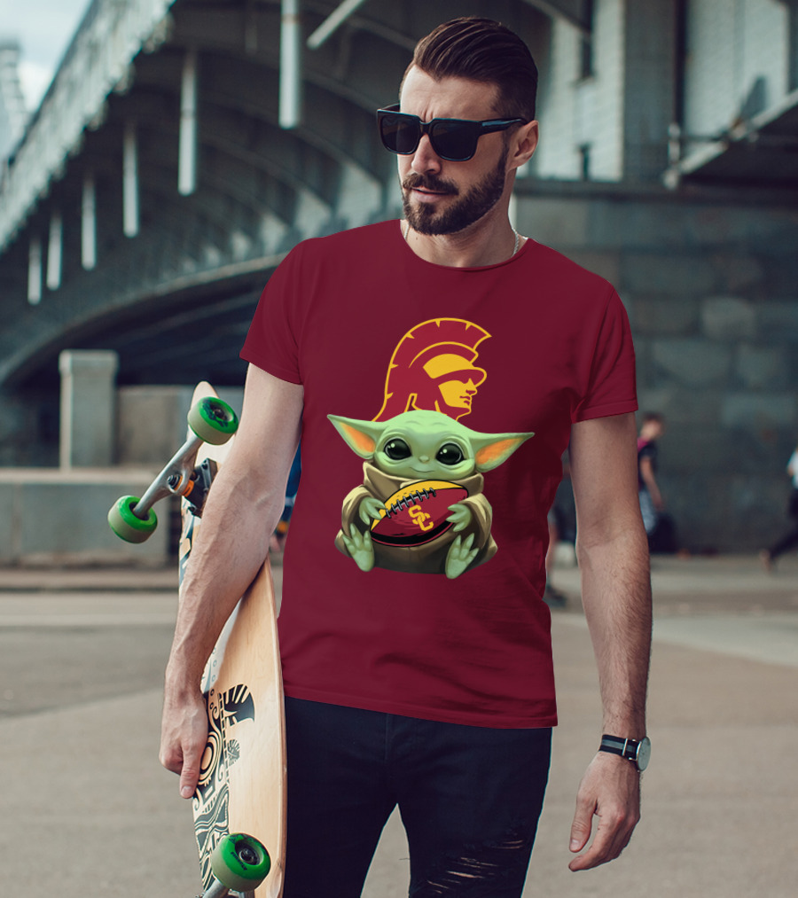 Baby Yoda USC Trojans Football T-Shirt
