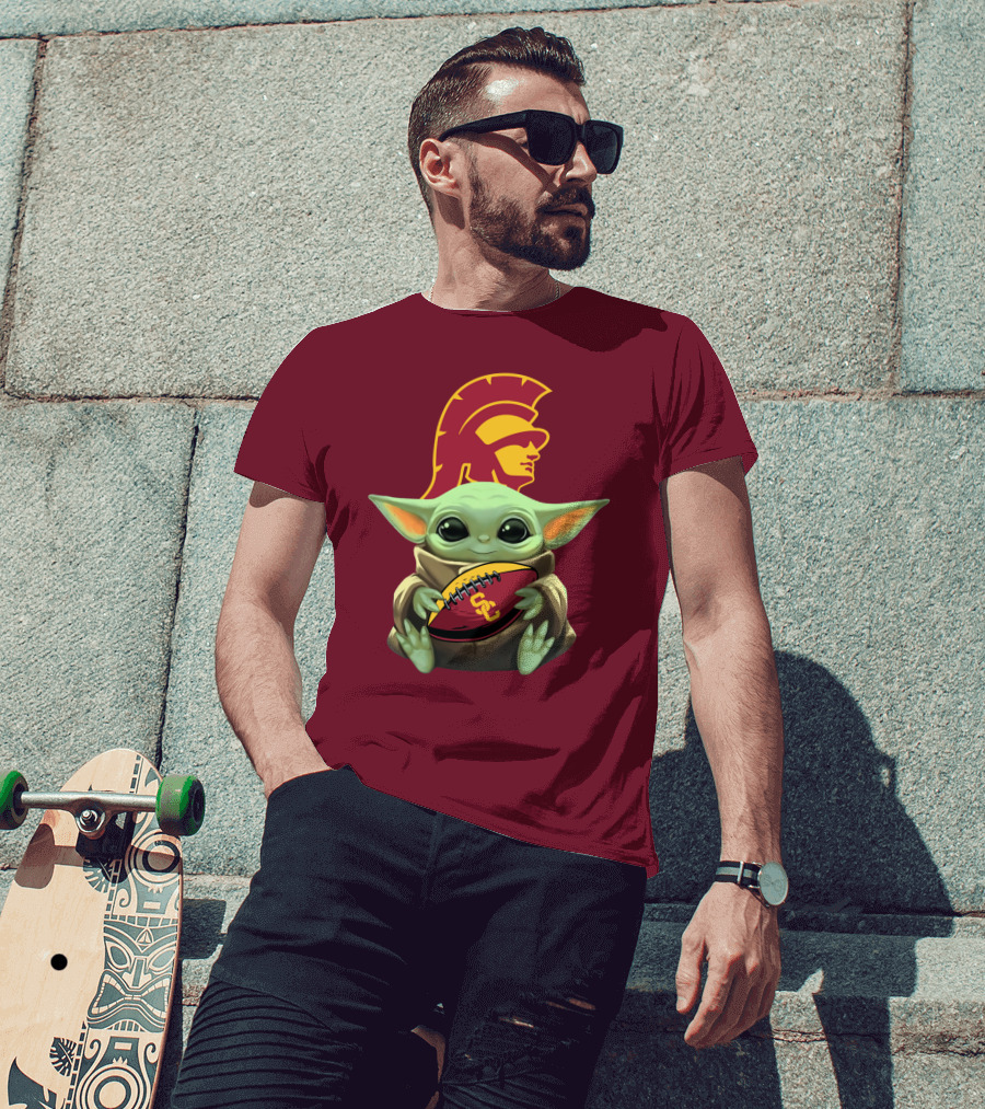 Baby Yoda USC Trojans Football T-Shirt