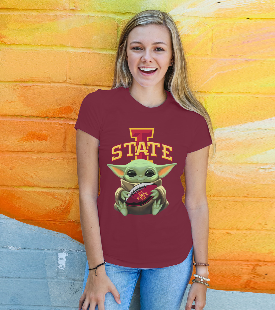 Baby Yoda Iowa State Football T-Shirt