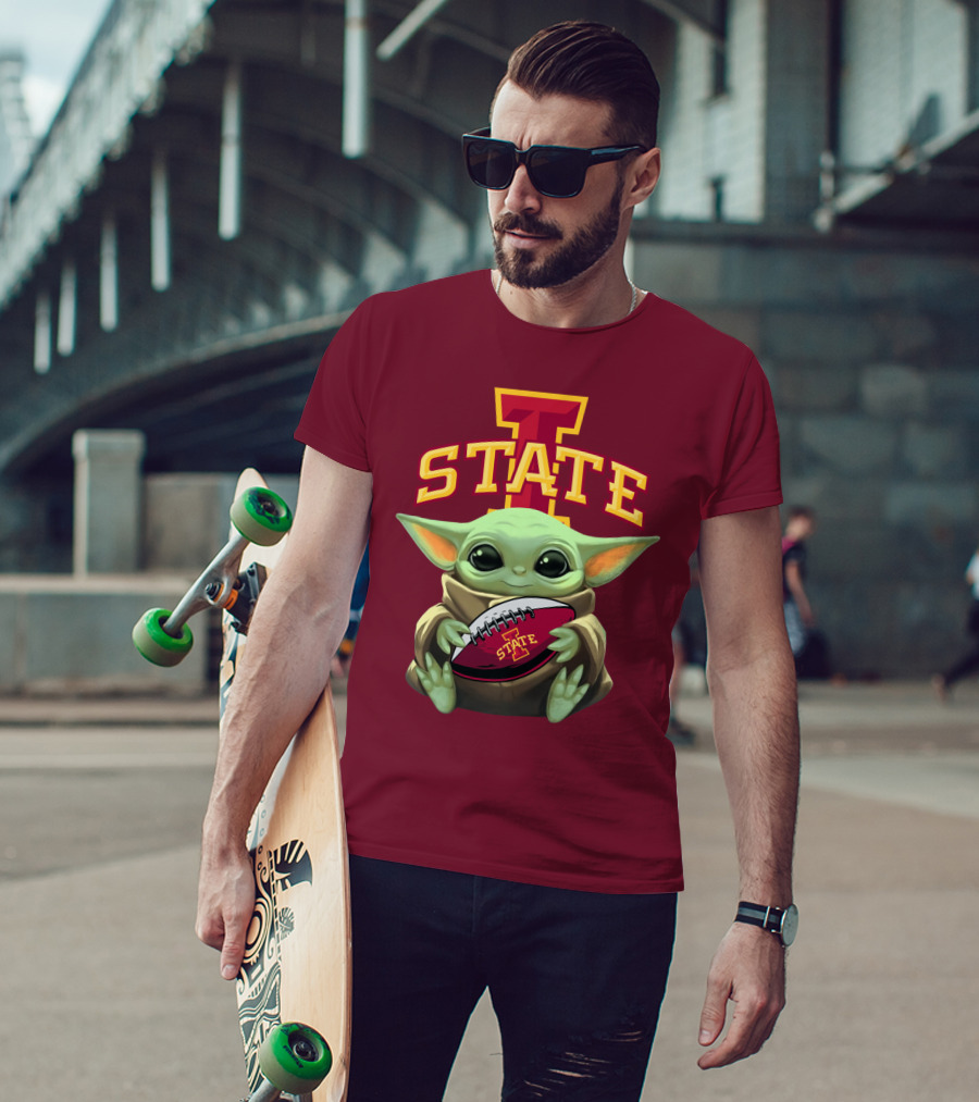 Baby Yoda Iowa State Football T-Shirt