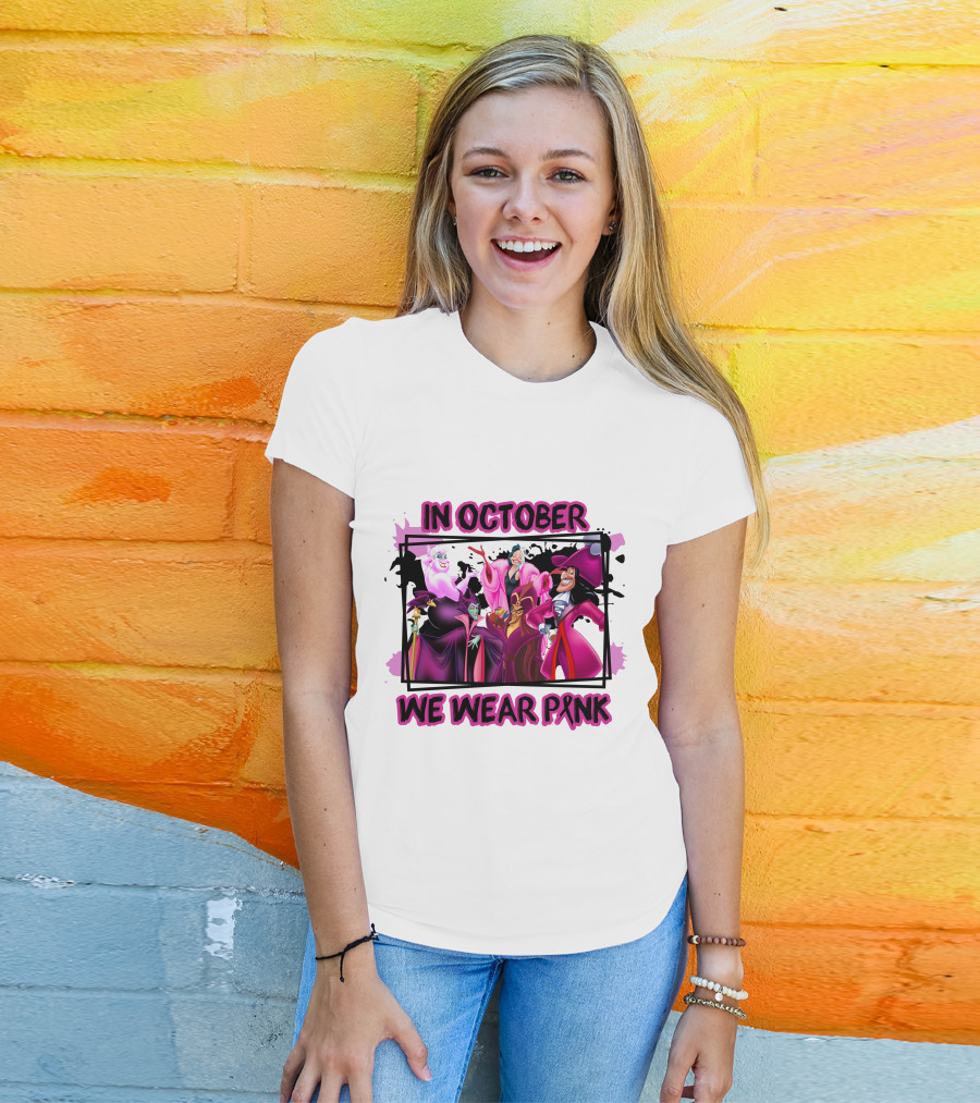 In October We Wear Pink Villains T-Shirt