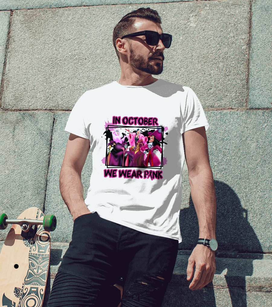 In October We Wear Pink Villains T-Shirt