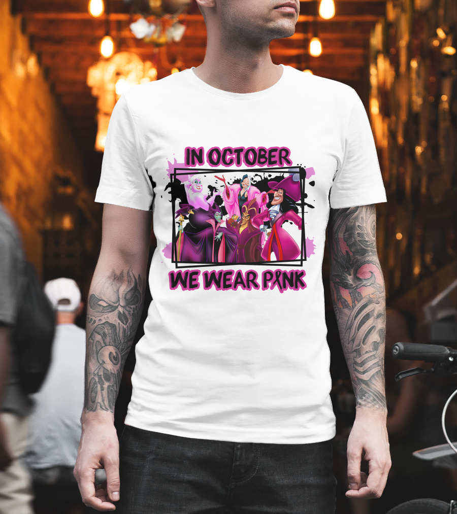 In October We Wear Pink Villains T-Shirt