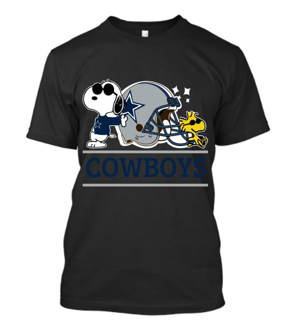 Snoopy Joe Cool Woodstock Dallas Cowboys Helmet Mashup T-Shirt
