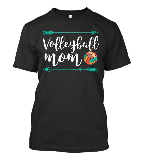 Volleyball Mom Cute Player Fan Shirt Fun Arrows T-Shirt