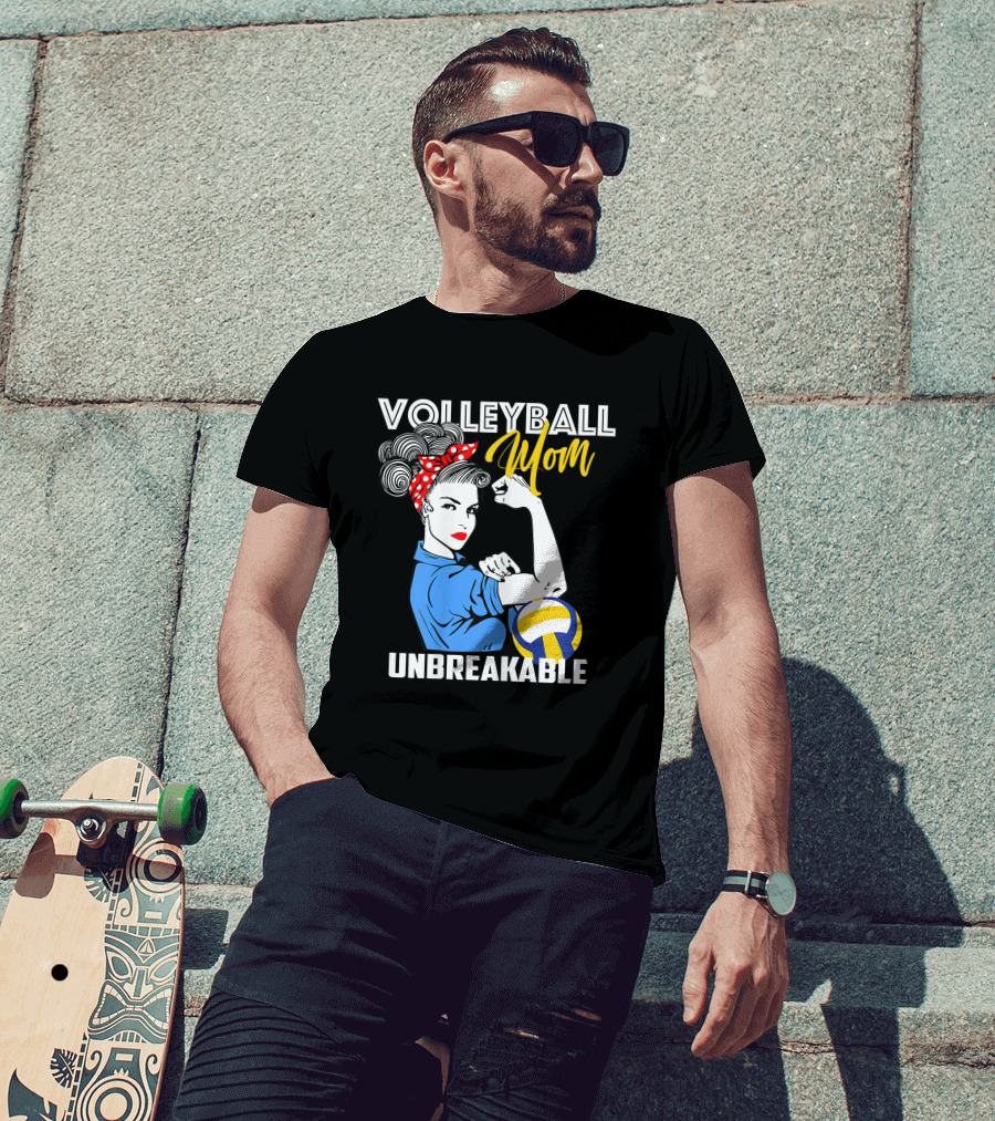 Volleyball Mom Unbreakable Strong Femininity Empowerment Iconic T-Shirt