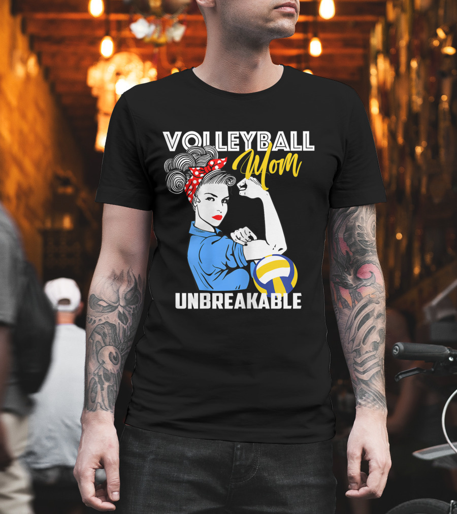 Volleyball Mom Unbreakable Strong Femininity Empowerment Iconic T-Shirt