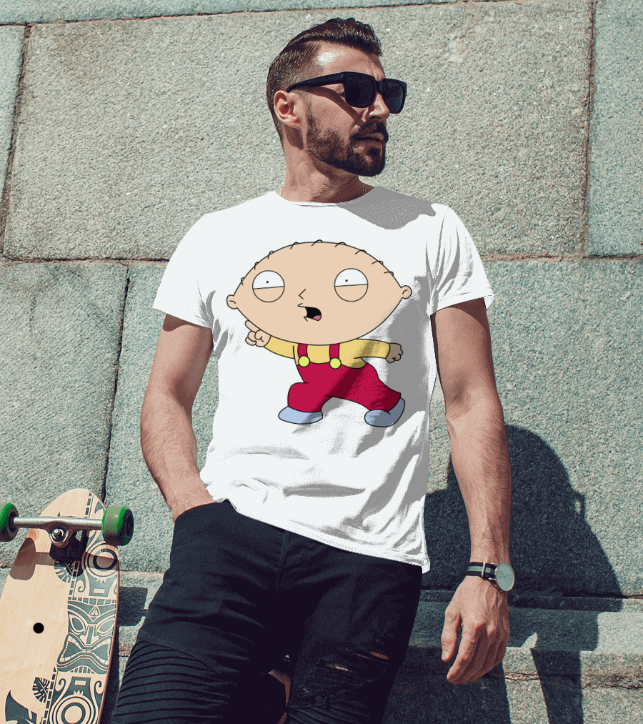 Stewie Griffin Angry Pose Family Guy Character T-Shirt