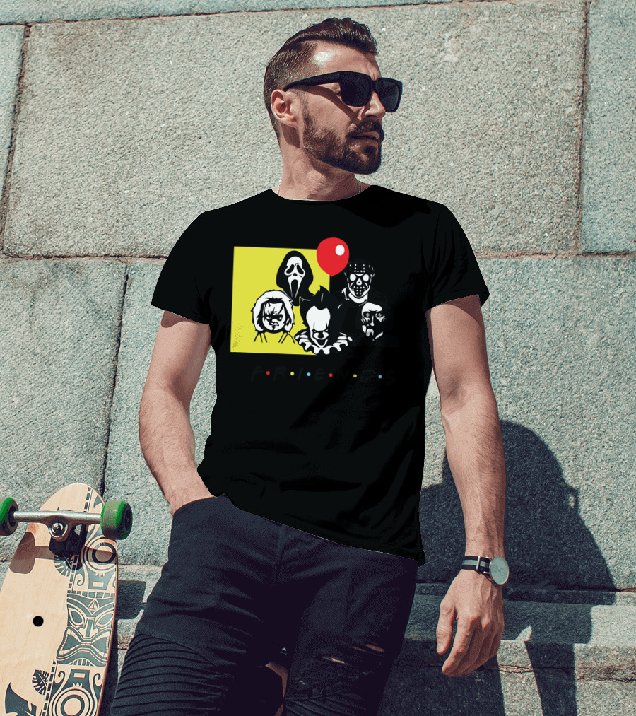 Friends Ghostface Chucky Pennywise Jason Freddy T-Shirt