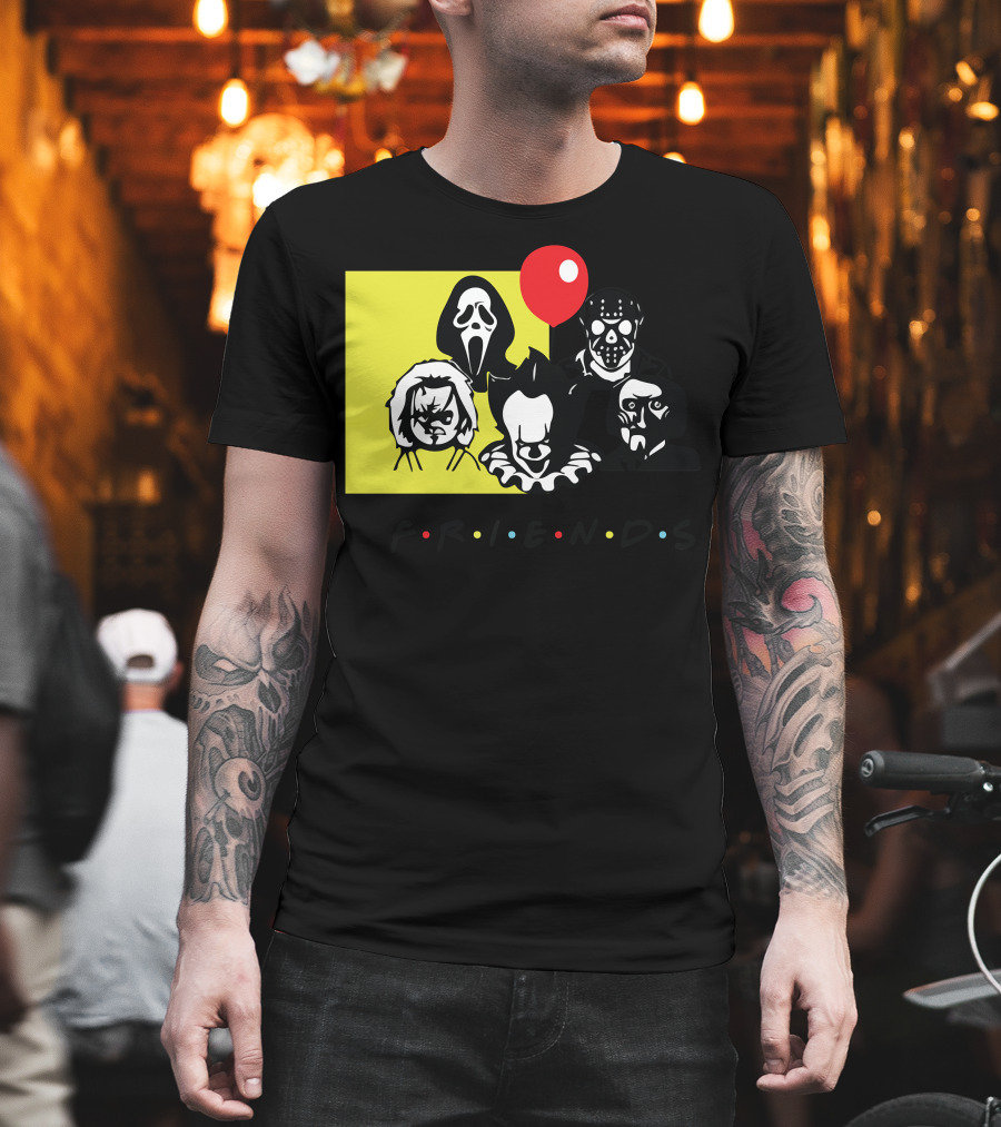 Friends Ghostface Chucky Pennywise Jason Freddy T-Shirt